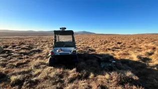 A vehicle called Argocat with deer in the back