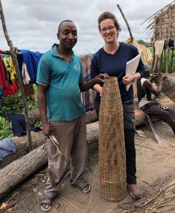 Shona Jenkins and and local community member